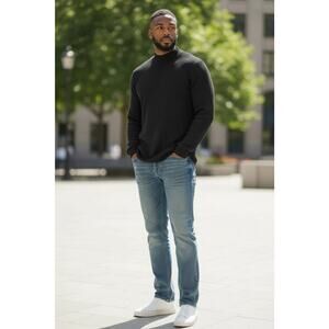 ASOS Topman Sweater Mens Size XL Gray Mock Neck NEW